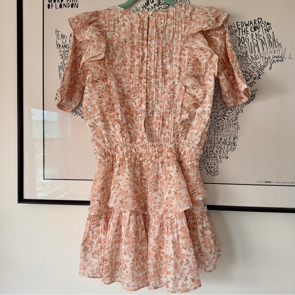 LOVESHACKFANCY Natasha Dress Vanilla Foam Ditsy Floral Print Size XS Cotton - Picture 12 of 16